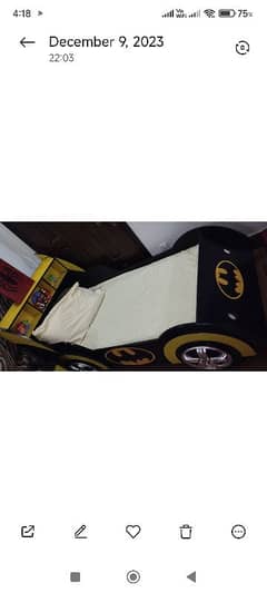 kids batman bed with mattress and side table