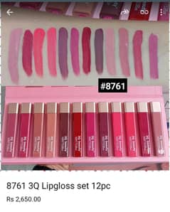 Lipglows set 12pices