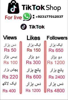 TikTok unlimited like , followers and views