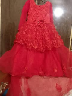 Barbie frock red coloure