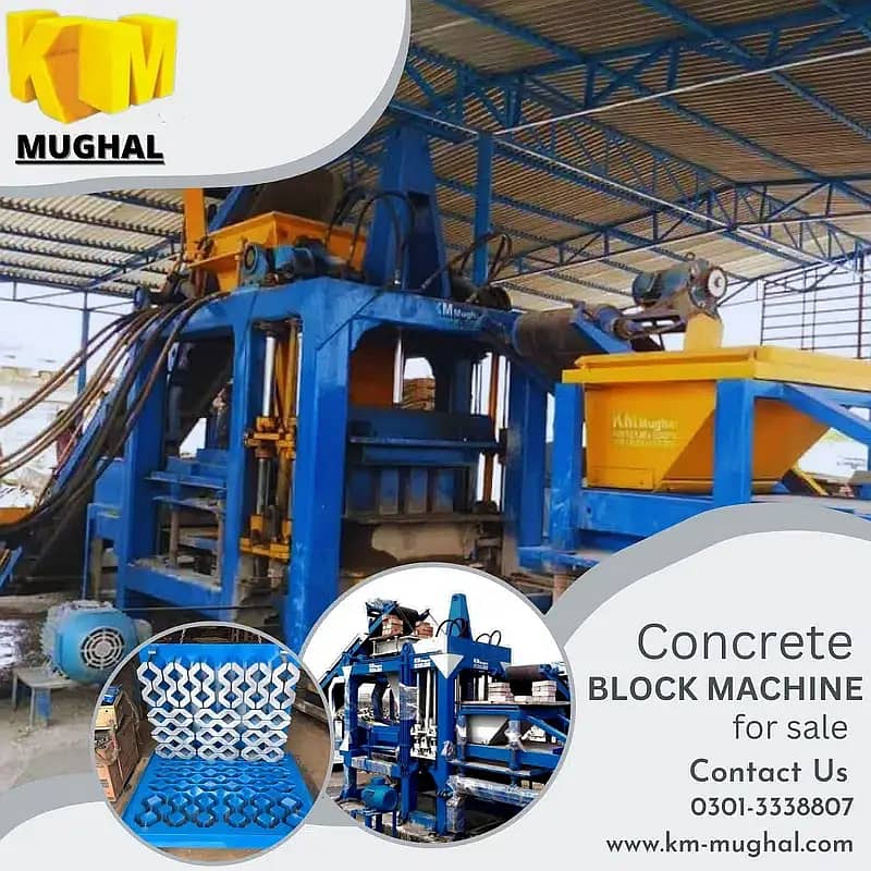 Fly ash brick and paver block machine, concrete brick machine in Pak. 10