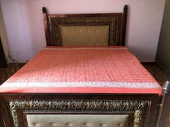 iron king size bed with mattress