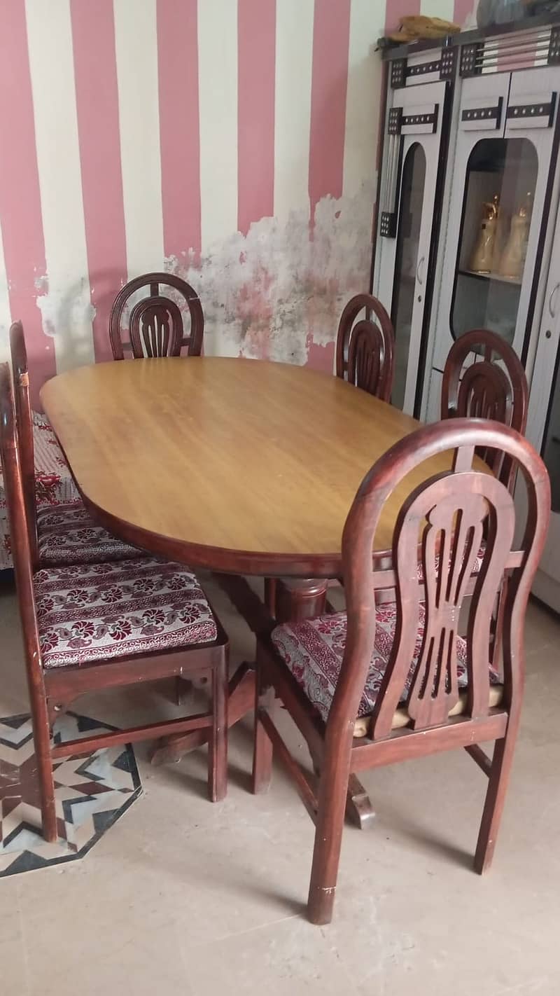 wooden Dining Table with Chairs 0