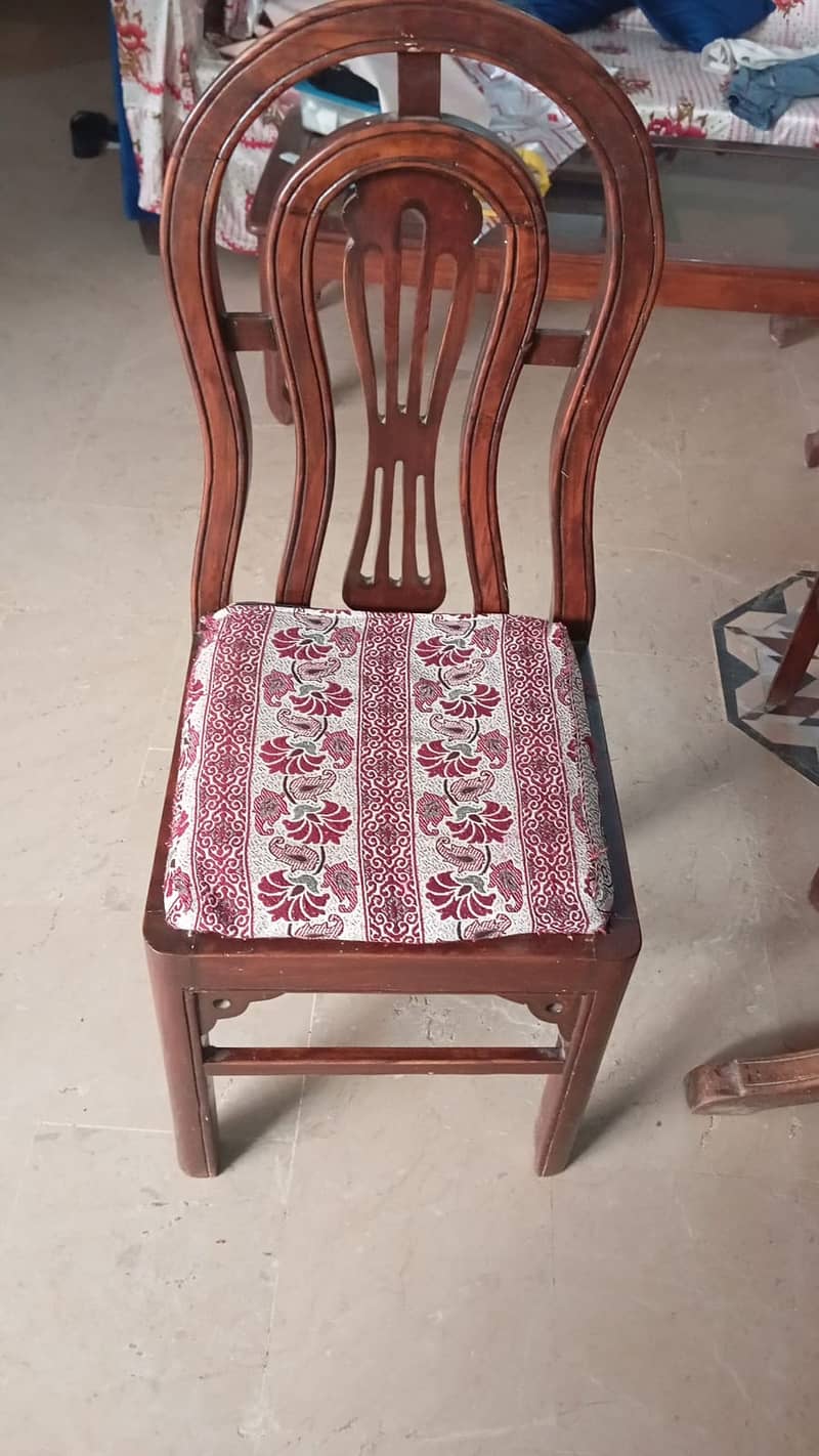 wooden Dining Table with Chairs 2