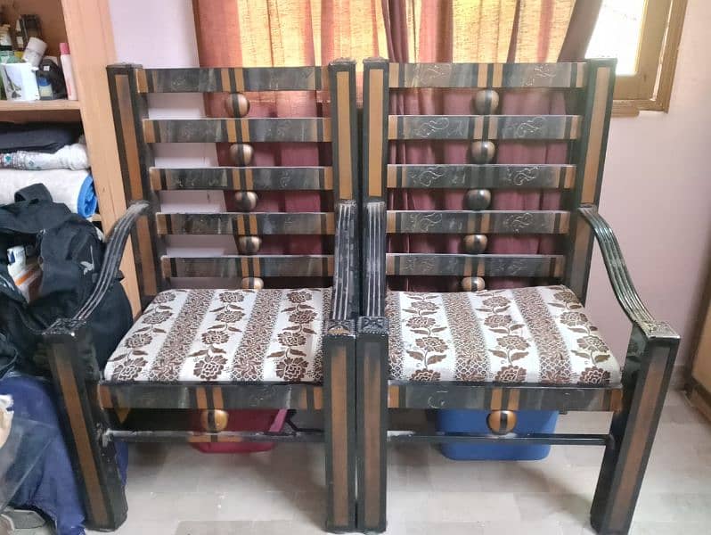 5-Seater Iron Sofa Set - Sturdy & Comfortable 3