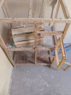 Wooden cage for animals and birds