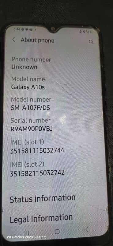 Samsung A10S Good Condition 6