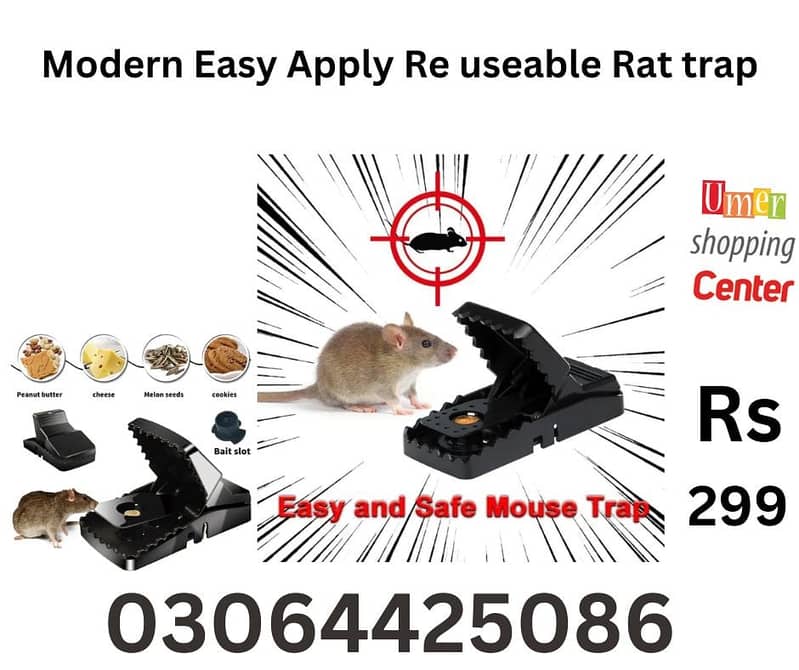 Modern Easy Apply Rat Trap Strong Plastic Rat Catcher 0