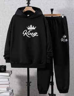 2PCS MEN'S FLEECE KING PRINTED HOODIE