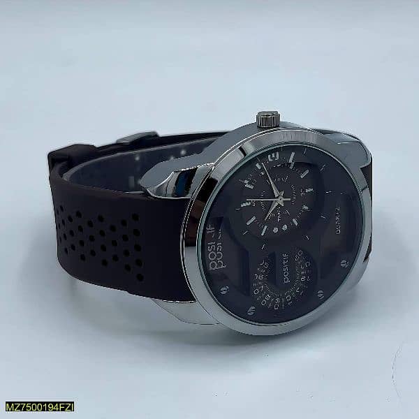 stylish analog men,s stainless steel wrist watch 4