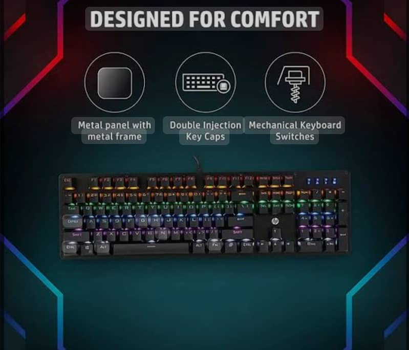 Hp Gk 100 RGB keyboard 1