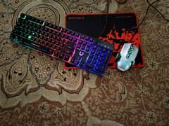 Full gaming setup accessories (Keyboard, mouse, mouse pad)