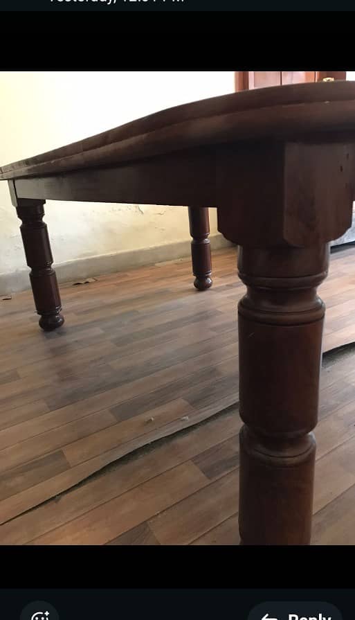 Wooden dining table 6*4 2