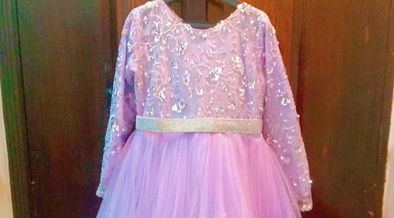 Barbie Frock  lavander Colour 3