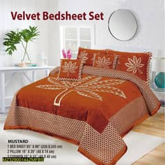 Bedsheet Bridal Set & Cotton Salonica Razai | Crystal Velvet Collectio