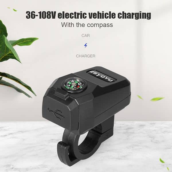 Universal Motorcycle Handlebar Mount Waterproof USB Charger 1