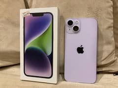 Apple iPhone 14 128GB Purple with Box 10/10 non PTA Under Warranty