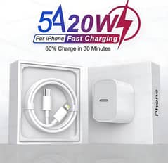 iPhone 20W Charger & 1m Type C to lightning Cable .