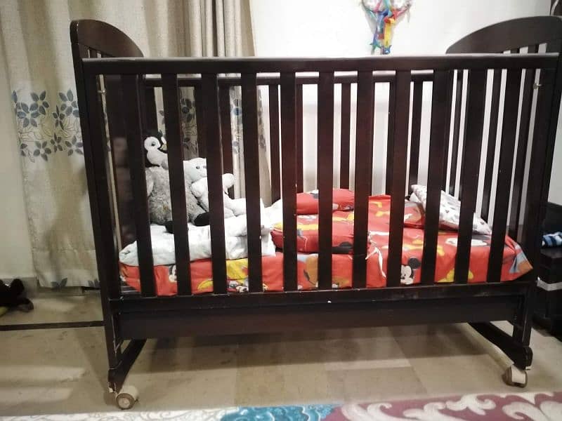 Kids Cot cum Bed with free Mattress and Bumper 1