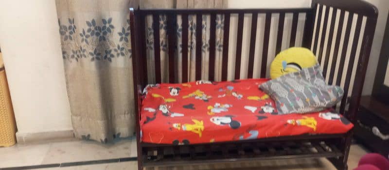 Kids Cot cum Bed with free Mattress and Bumper 6