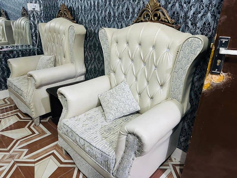 Sofa set along with 3 tables set 0