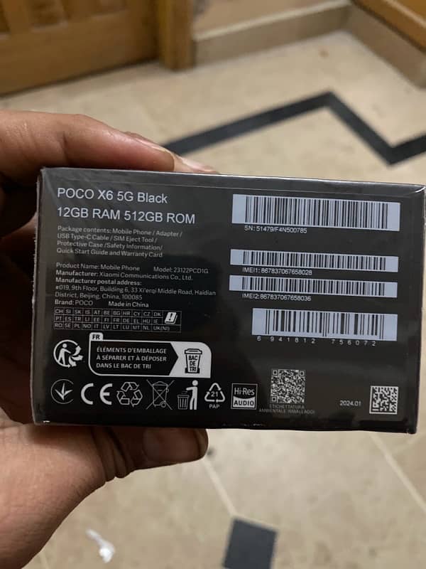 poco x6 12gb 512gb Box packed 1