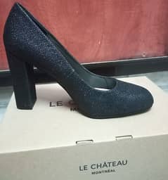 Branded Le Chateau Black Glittery Heels Size 8.5