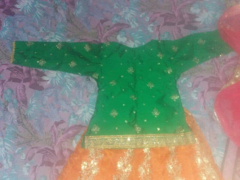 bridal mehandi Lehnga+kurti+dupatta 0