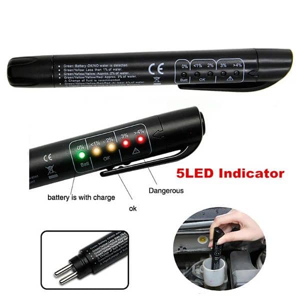 Car Brake Fluid Tester Car Diagnostic Tools 5 Leds Brake Fluid Te 5