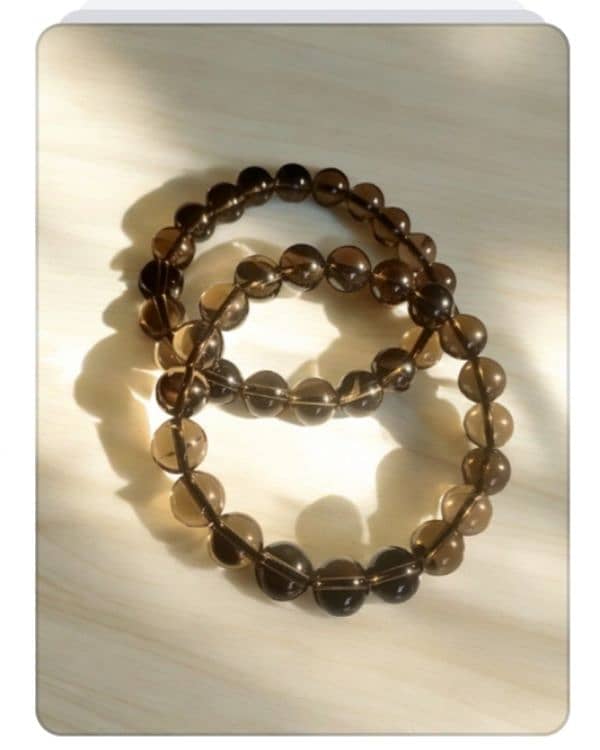 Introducing our stunning 8MM Natural Smoky Quartz Bracelets! 5