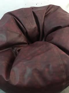 high quality leather bean bag