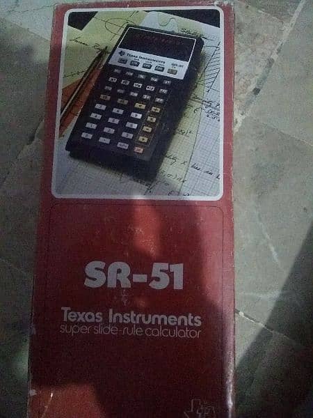 vintage since 1970s calculator with original box , original leatherbeg 8