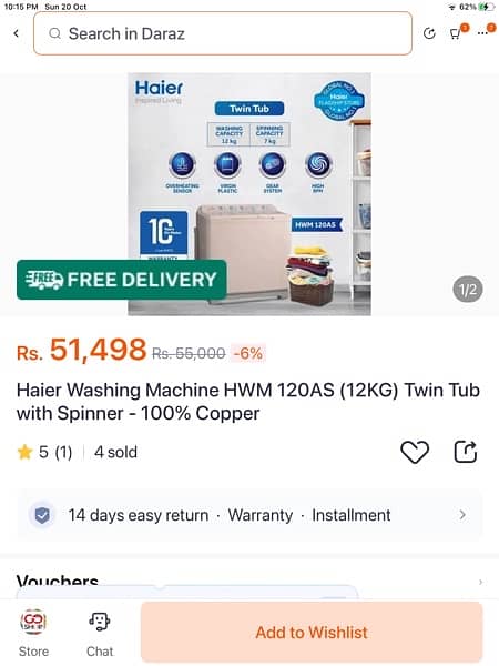 Haier Washing machine 7