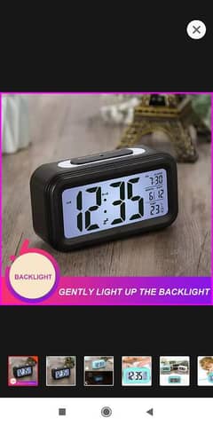 LED Digital Alarm Clock Backlight Snooze Data Time Calendar De