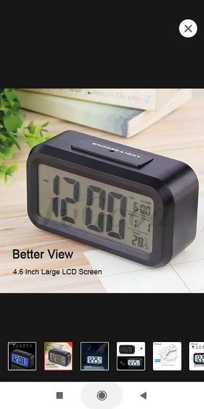 LED Digital Alarm Clock Backlight Snooze Data Time Calendar De 17