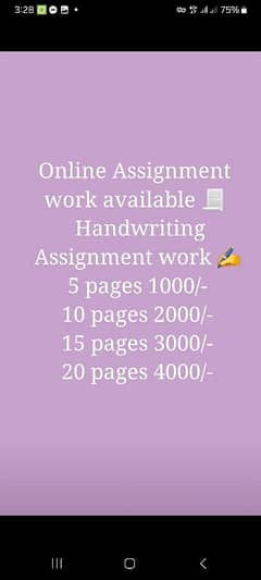 online assignment work