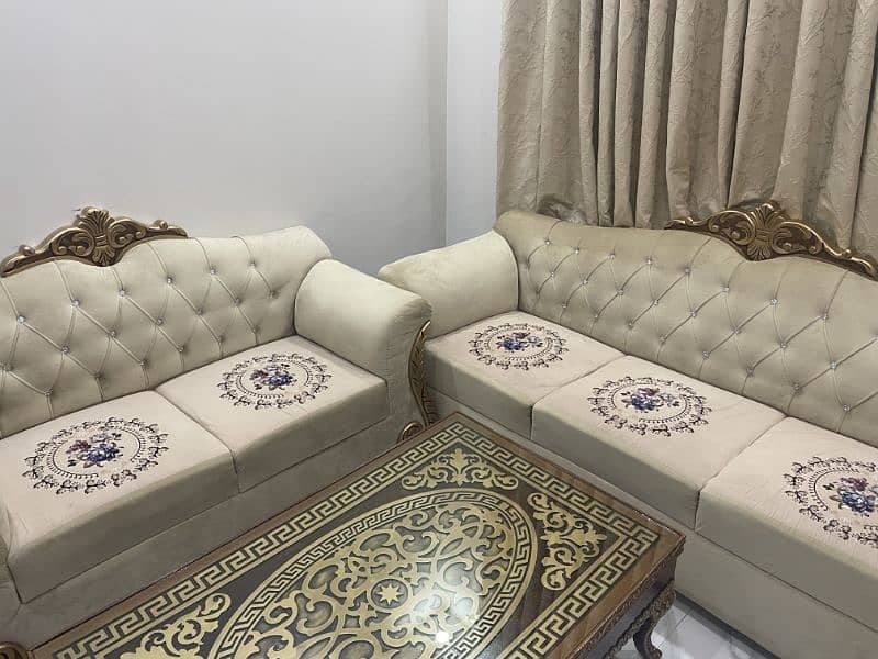 6 seater sofa set with table 4