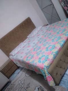 king size bed with mattress 2 said table valvet