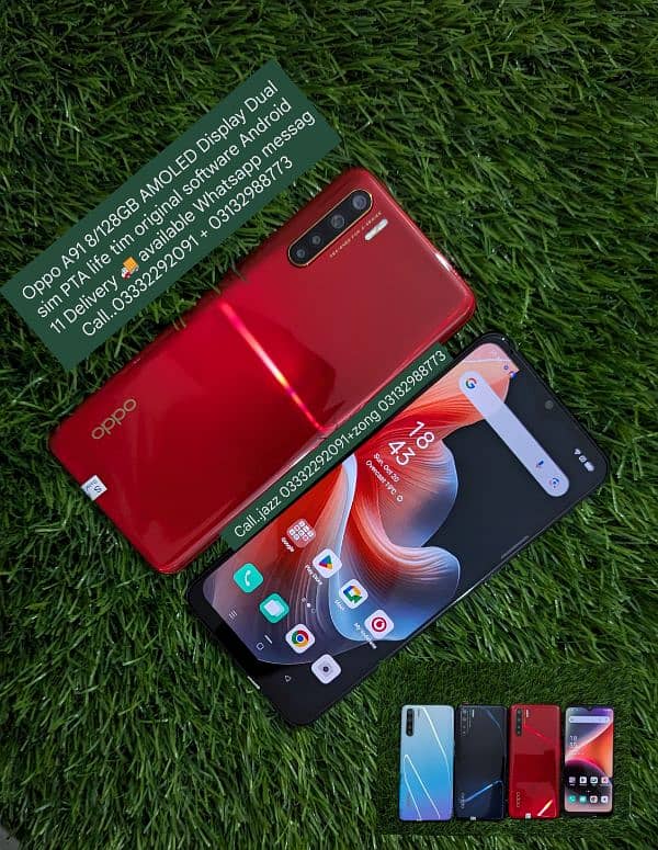 oppo A91. . 8/128GB AMOLED Display Dual sim. . 03332292091 1