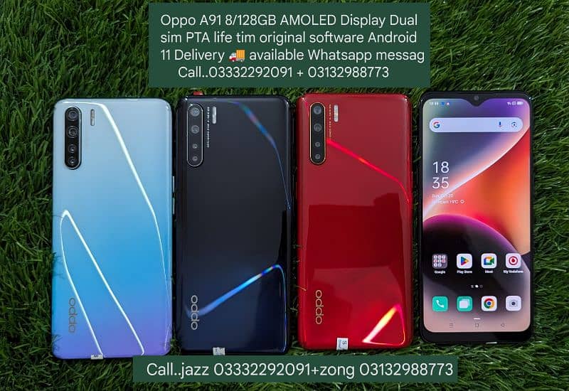 oppo A91. . 8/128GB AMOLED Display Dual sim. . 03332292091 3