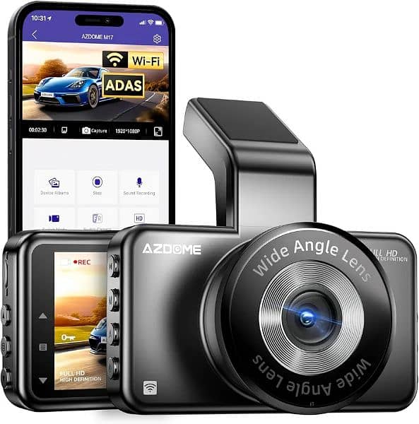 adzome m17 WiFi dash cam hd dash camera parking 150 wide angle 1