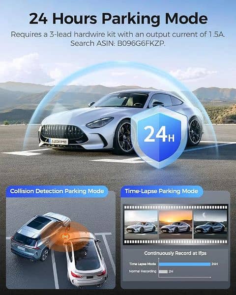 adzome m17 WiFi dash cam hd dash camera parking 150 wide angle 8