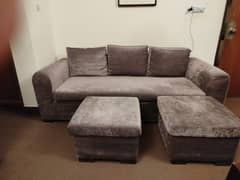 2 seater + 3 seater along with 2 foot stool