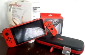 Exclusive bundle Nintendo switch v2 mario editon,  Beats headset