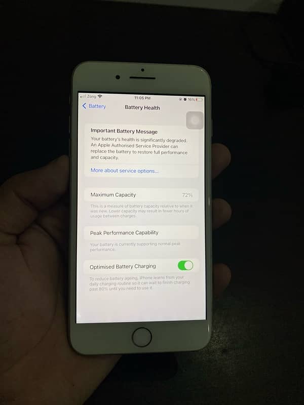 iPhone 7 plus 32 GB 72 BH PTA approved Condition 8.5/10 with charger 9