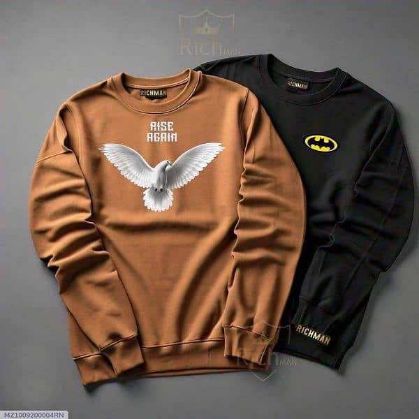 Men's fleece  printed sweatshirt 2