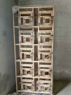 10 portion wooden cage