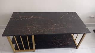 Gloss sheet marble design centre table