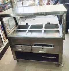 stainless steel counter for cold item rasmalai