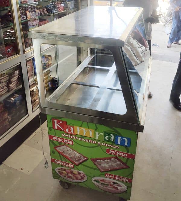 stainless steel counter for cold item rasmalai 1